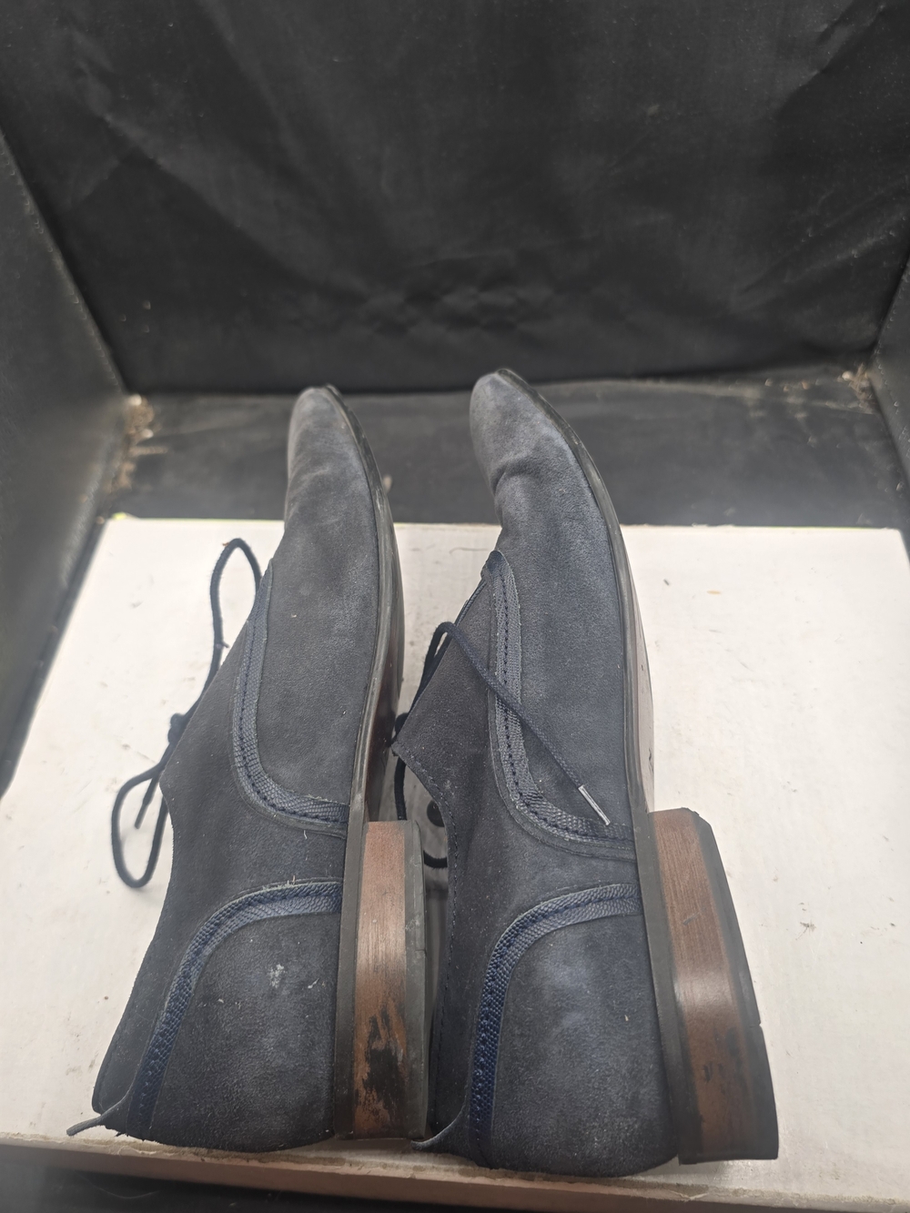 Zara Black Suede Lace-Up Oxford Shoes - Picture 7 of 8